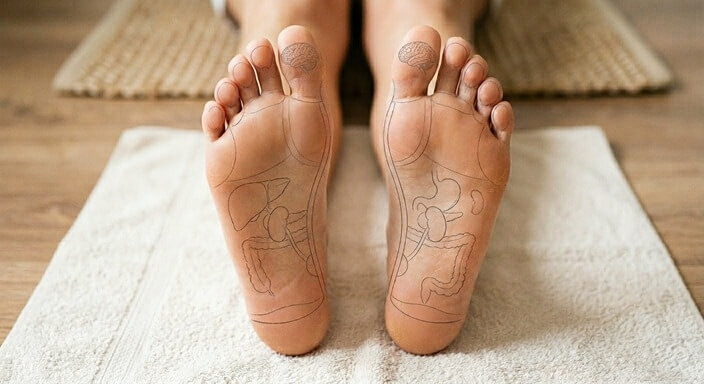 reflexní masáž plosek nohou